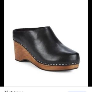 Kelsi Dagger Brooklyn Clogs Mules Leather Black 11